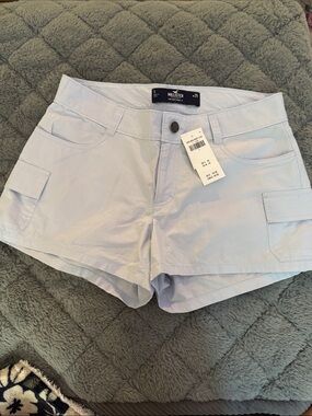 Hollister Light Blue Women's Utility Shorts